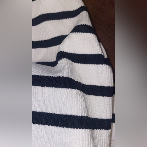 Zara Black and White Striped Midi Skirt M - Picture 5 of 5